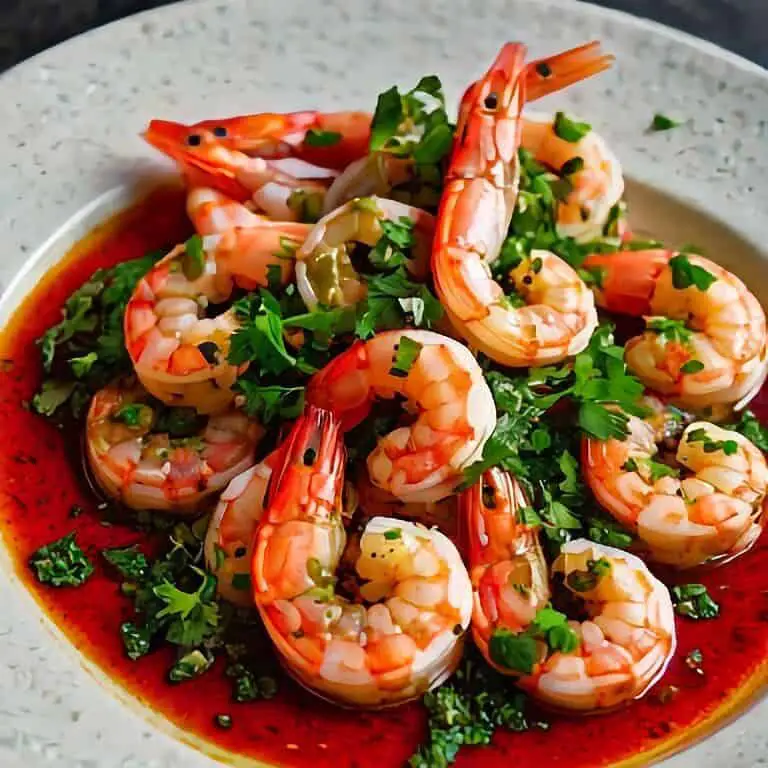 Argentine Red Shrimp with Chimichurri