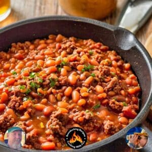 Campfire One Pot Baked Beans n Ground Beef