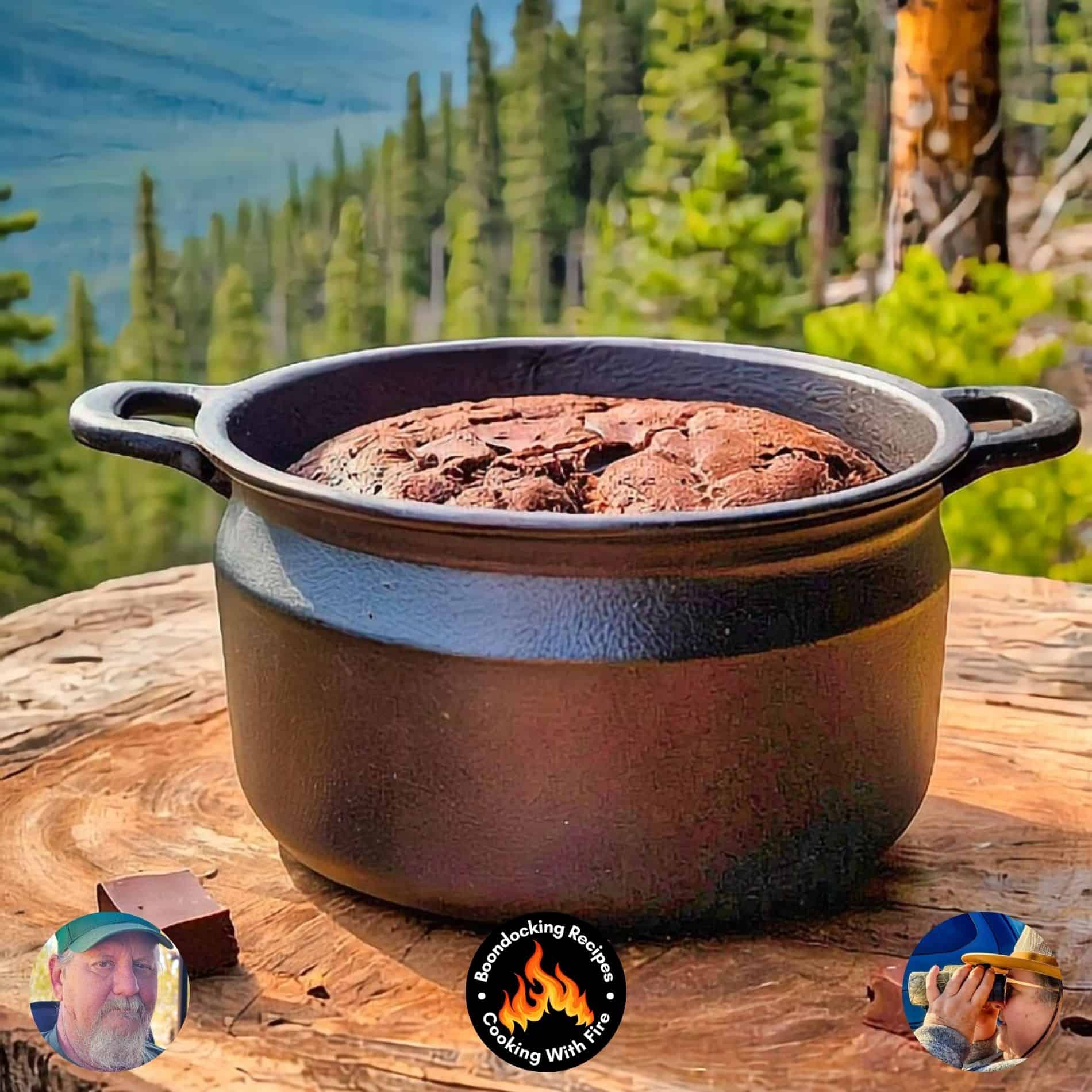 Campfire One Pot Chocolate Cake