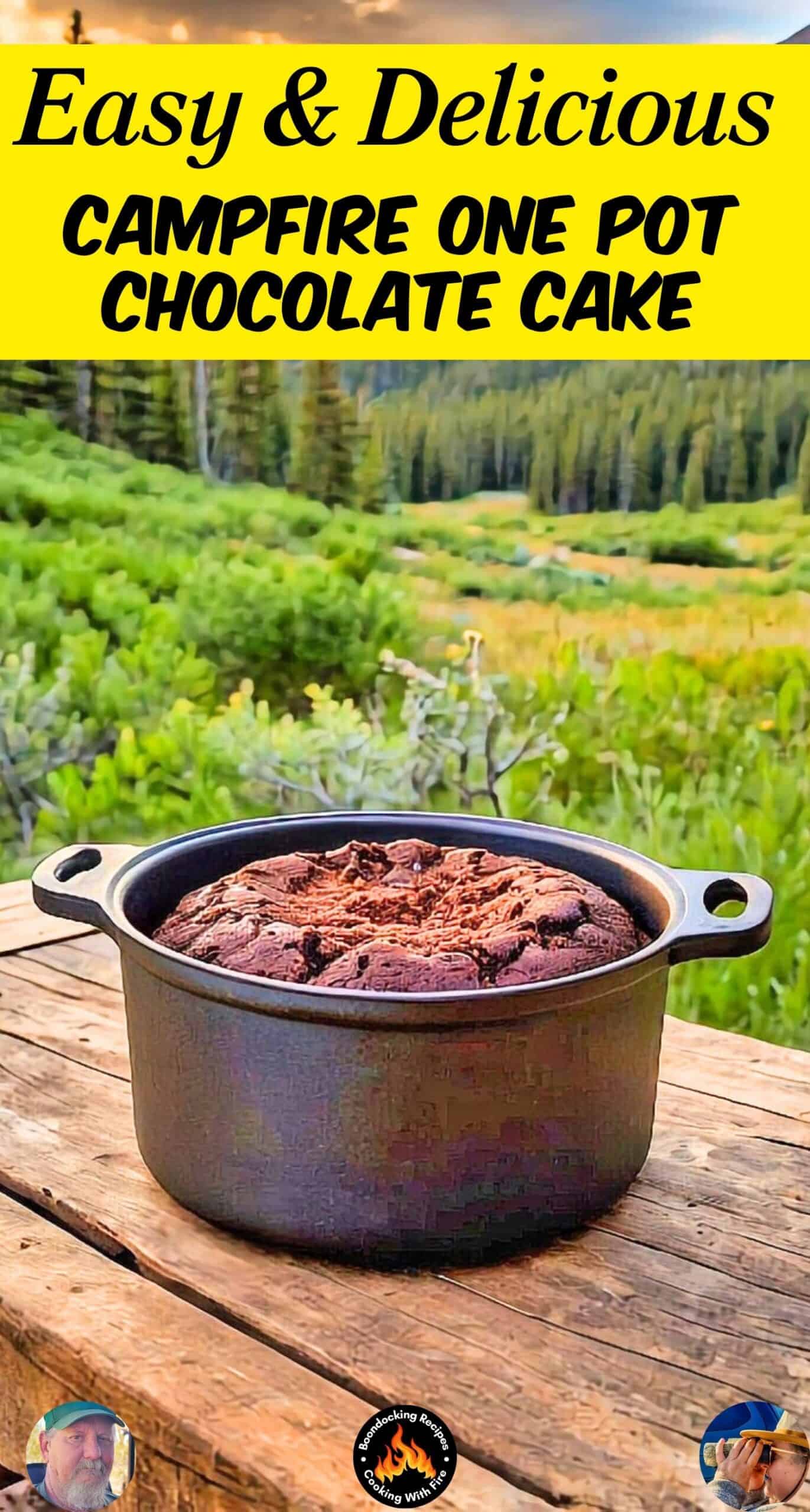 Campfire One Pot Chocolate Cake