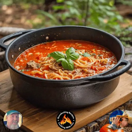 Campfire One Pot Lasagna Soup