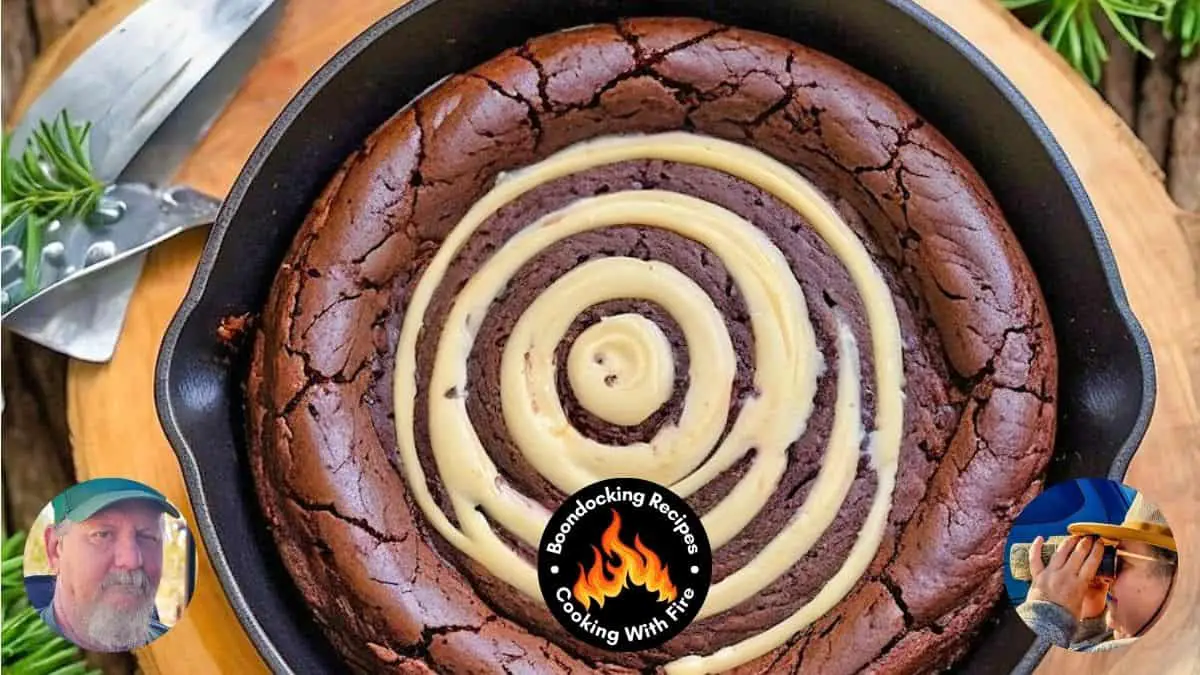 Cast Iron One Pot Skillet Brownie Swirl