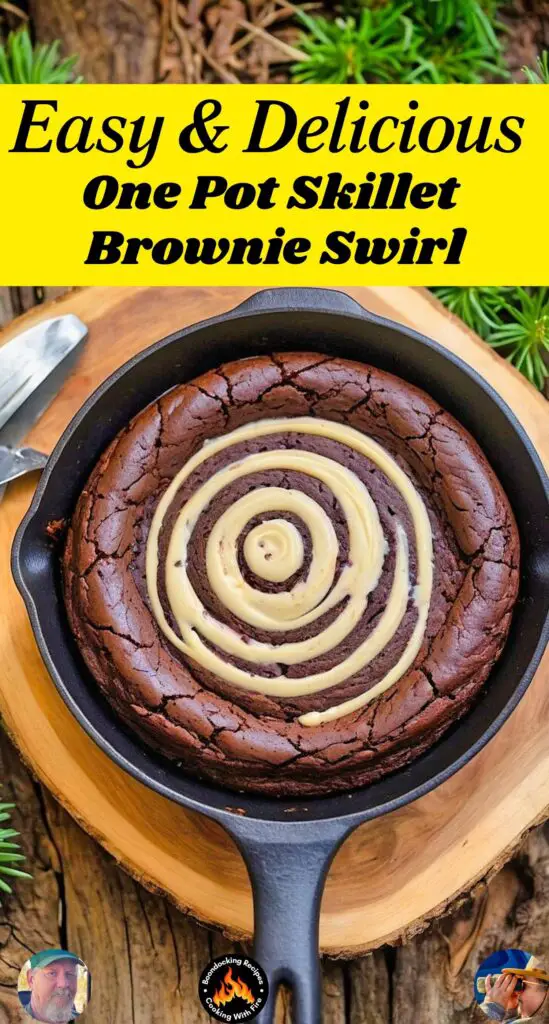Cast Iron One Pot Skillet Brownie Swirl