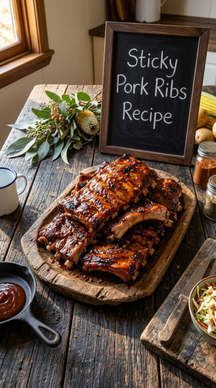 18. Sticky Pork Ribs Recipe