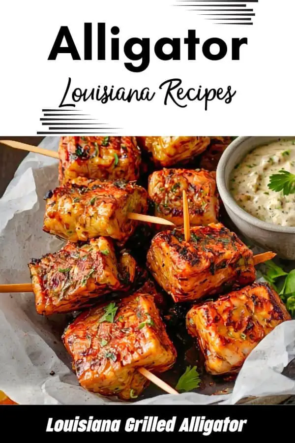 Grilled Louisiana Cajun Alligator Bites Recipe