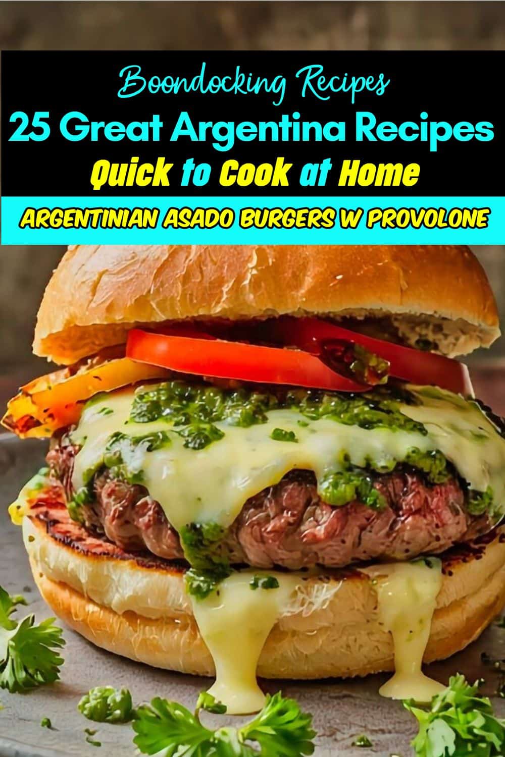 Argentine Asado Burgers w Provolone