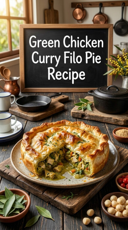 21. Green Chicken Curry Filo Pie Recipe