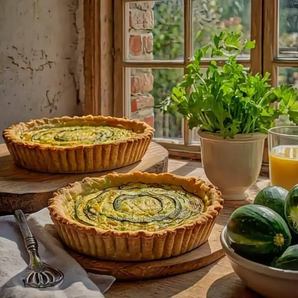 Vegetarian French Cheese Zucchini Quiche Recipe