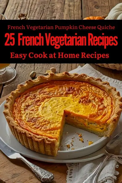 French Vegetarian Pumpkin Cheese Quiche