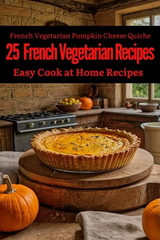 French Vegetarian Pumpkin Cheese Quiche