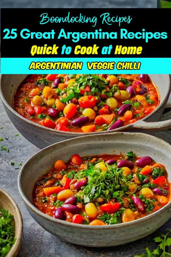 Argentinian-Inspired Veggie Chilli With Chimichurri