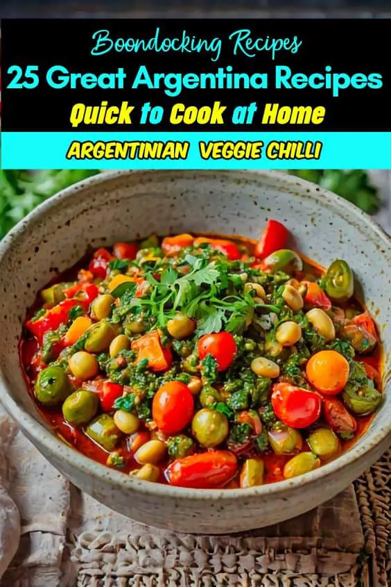 Argentinian-Inspired Veggie Chilli With Chimichurri