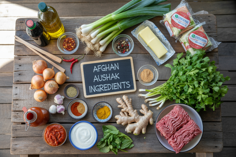 Afghan Aushak Recipe - Ingredients