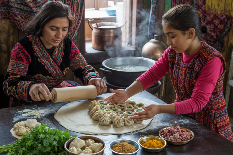 Afghan Aushak Recipe - Prep