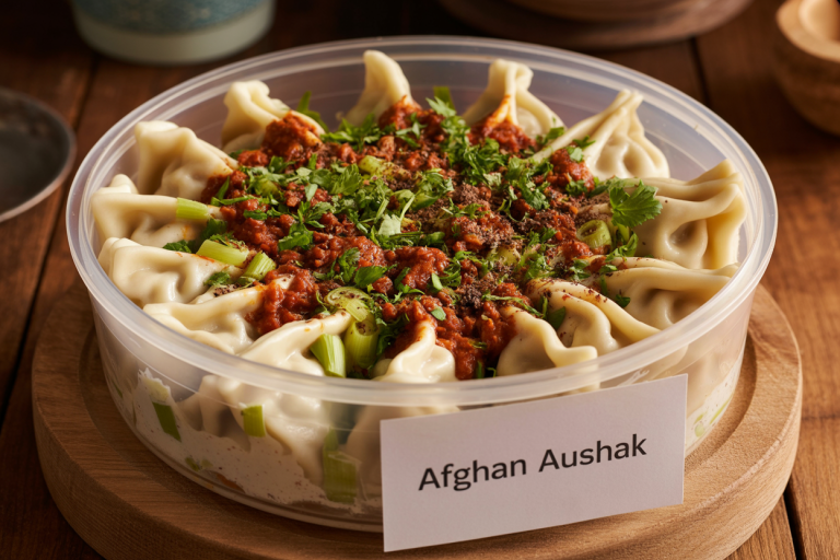 Afghan Aushak Recipe - Storage