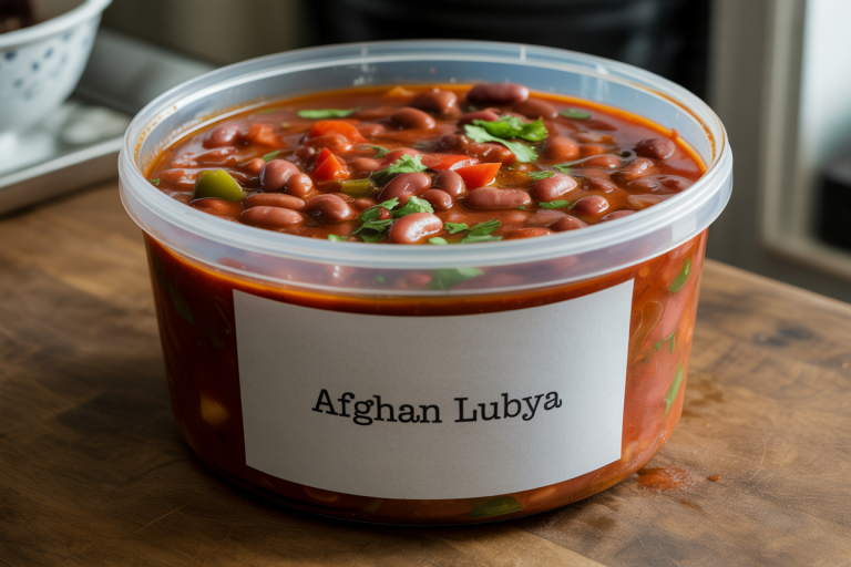 Afghan Lubya Recipe - Storage