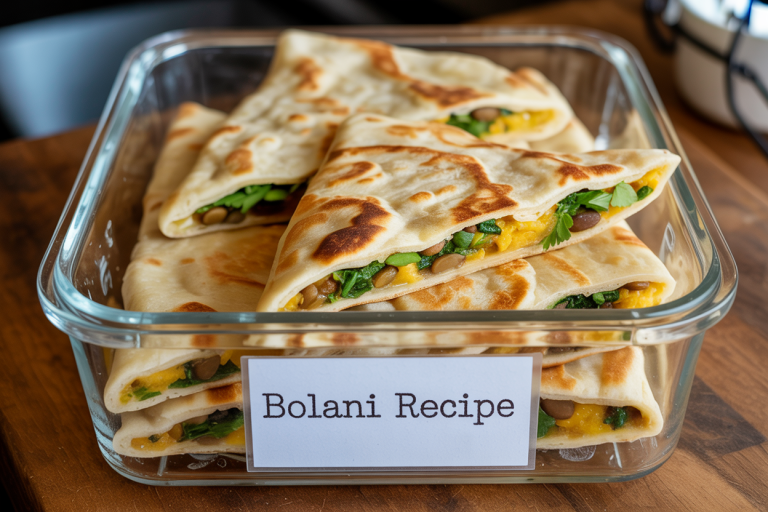Afghani Bolani Recipe - Storage
