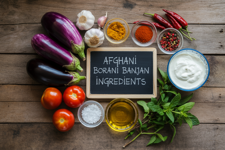 Afghani Borani Banjan Recipe - Ingredients
