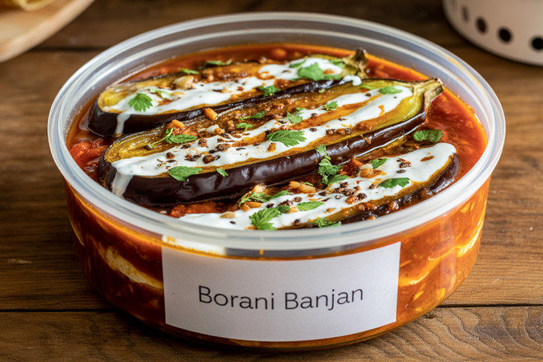 Afghani Borani Banjan Recipe - Storage