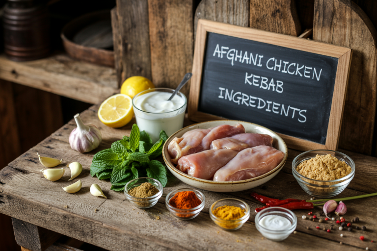 Afghani Chicken Kebab Recipe - Ingredients