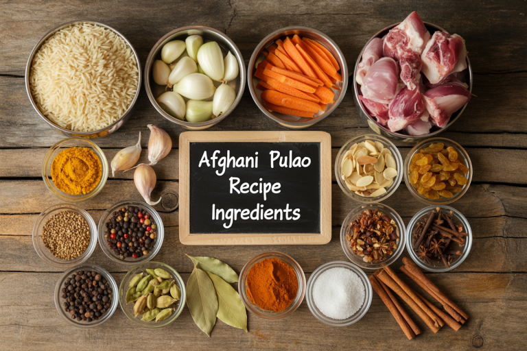 Afghani Pulao Rice Recipe - Ingredients