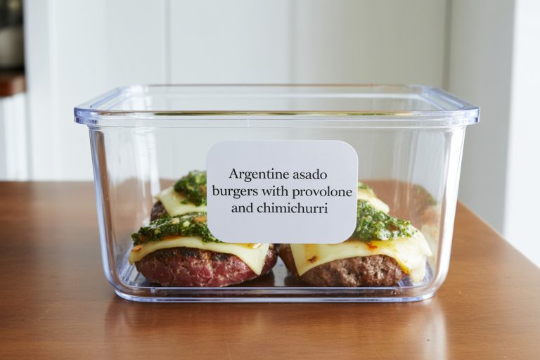 Argentine Asado Burgers with Provolone and Chimichurri Recipe - Storage