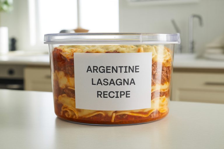 Argentine Lasagna Recipe - Storage