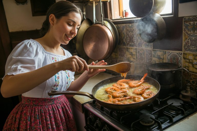 Argentine Red Shrimp Scampi Recipe - Cooking