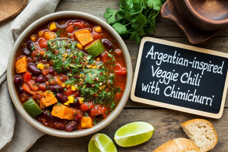 Argentinian-Inspired Veggie Chili With Chimichurri Recipe