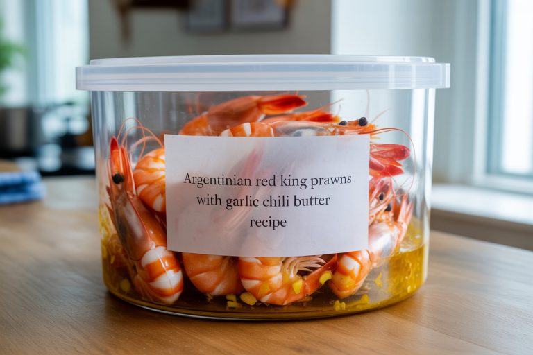 Argentinian Red King Prawns with Garlic Chili Butter Recipe - Storage