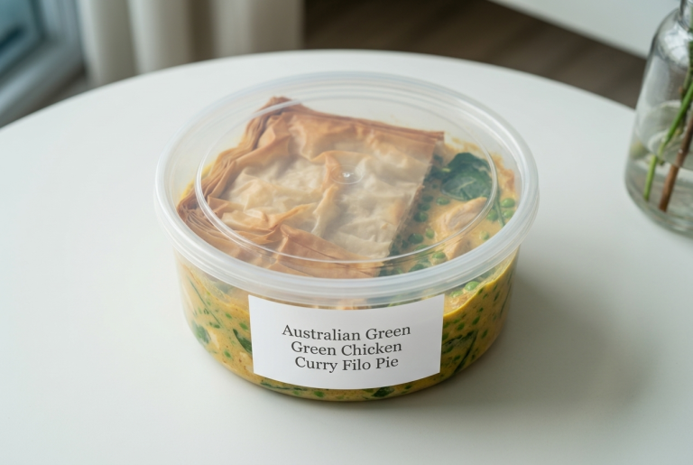 Australian Green Chicken Curry Filo Pie Recipe - Leftovers