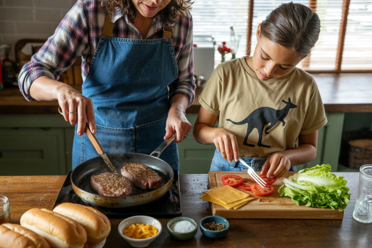 Australian Steak Sandwich Recipe - Prep