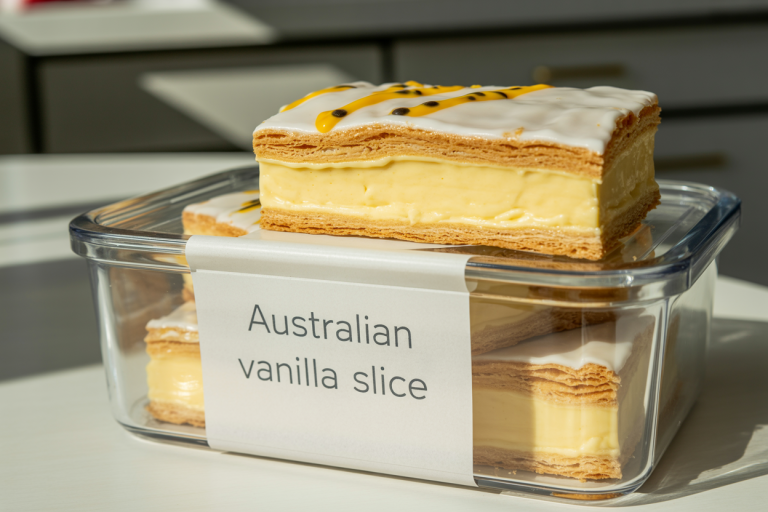 Australian Vanilla Slice Recipe - Storage