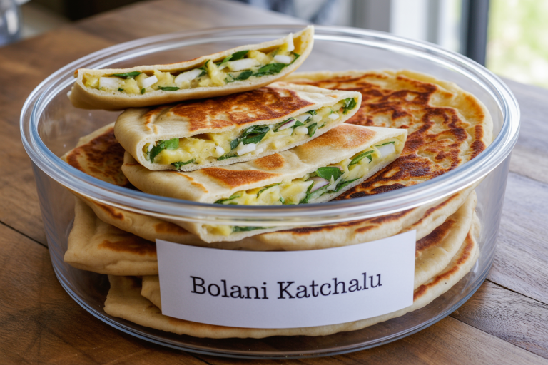 Bolani Katchalu Recipe - Storage