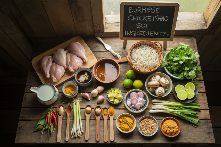 Burmese Chicken Khao Soi Recipe - Ingredients