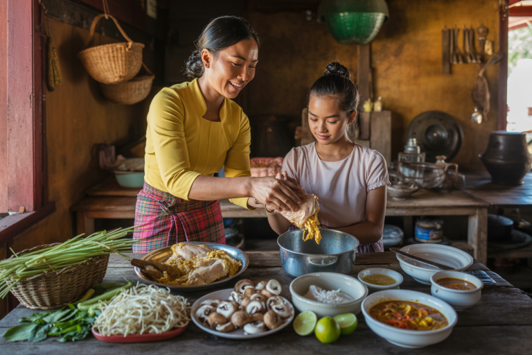 Burmese Chicken Khao Soi Recipe - Prep