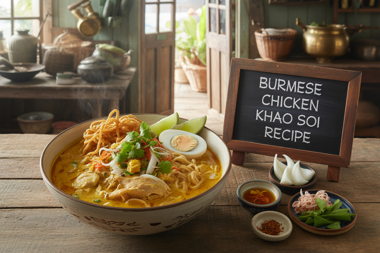 Burmese Chicken Khao Soi Recipe