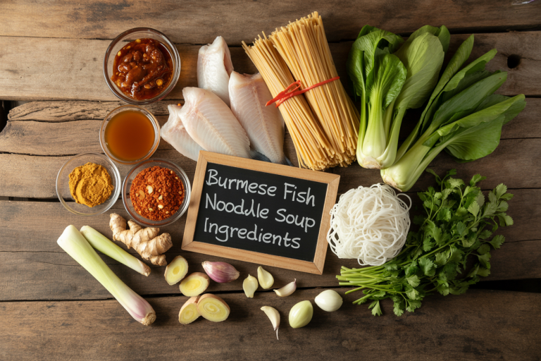 Burmese Fish Noodle Soup Recipe - Ingredients