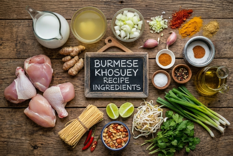 Burmese Khowsuey Recipe - Ingredients