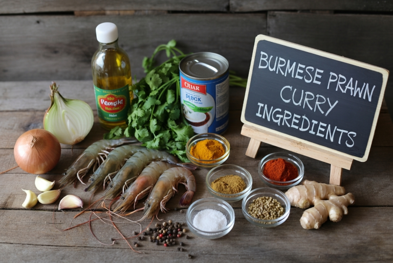 Burmese Prawn Curry Recipe - Ingredients