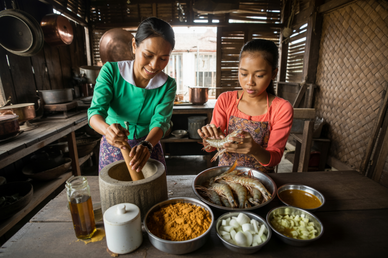 Burmese Prawn Curry Recipe - Prep