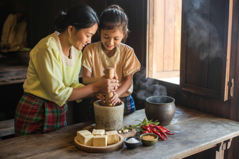 Burmese Tofu with Garlic Recipe - Prep