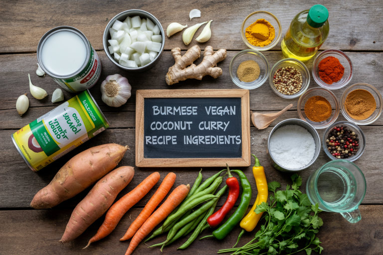Burmese Vegan Coconut Curry Recipe - Ingredients