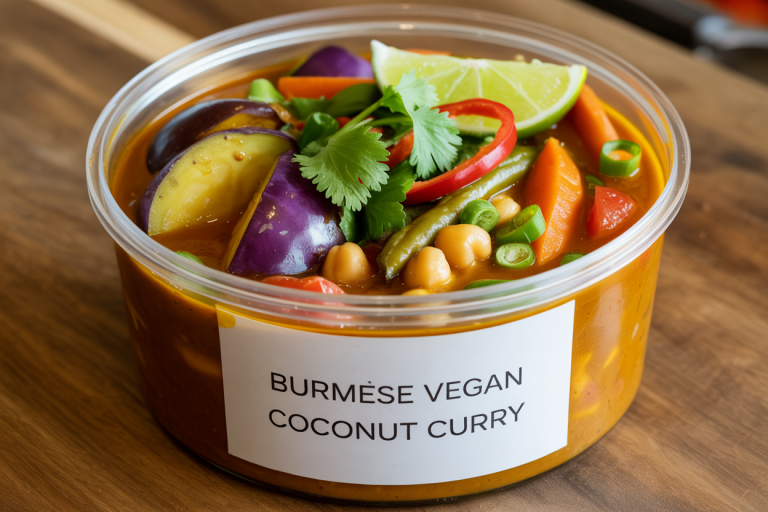 Burmese Vegan Coconut Curry Recipe - Storage