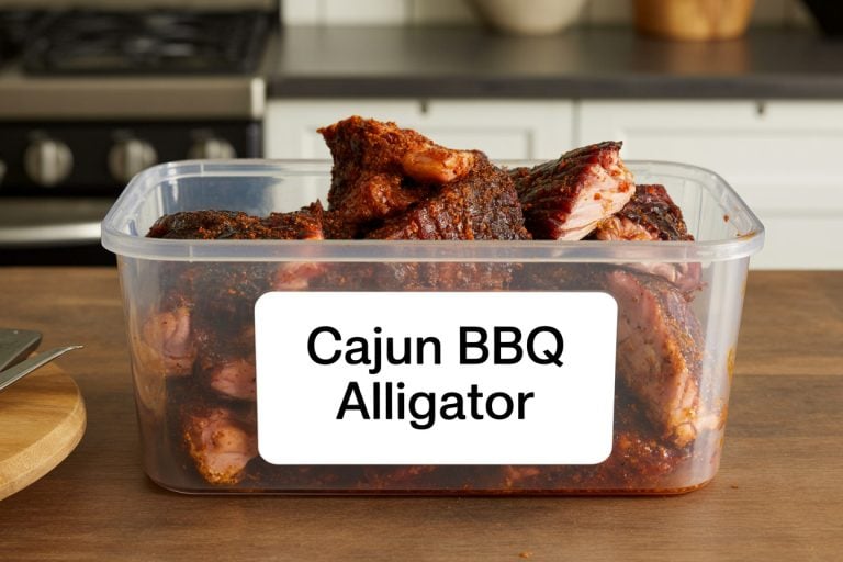 Cajun BBQ Alligator Recipe - Storage