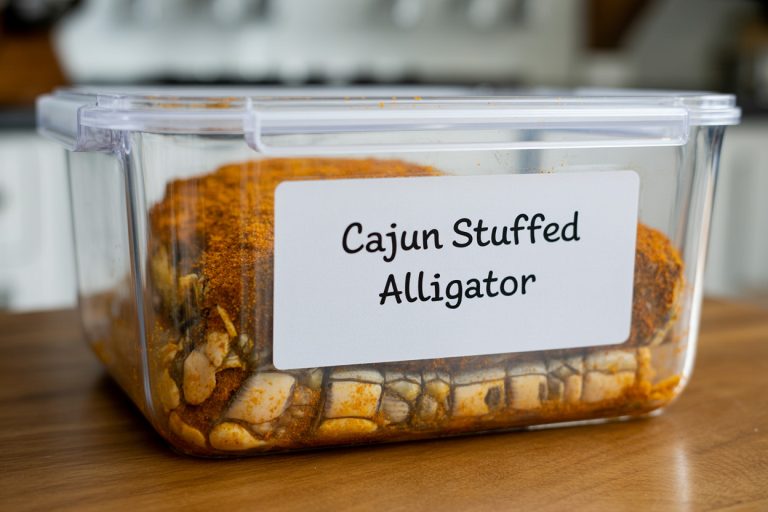 Cajun Stuffed Alligator Recipe - Storage