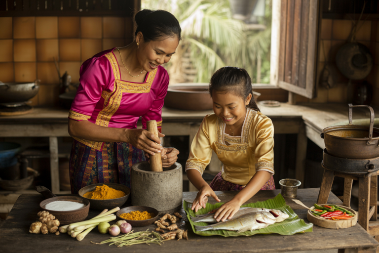 Cambodian Chamhoi Spicy Steamed Fish Recipe - Prep
