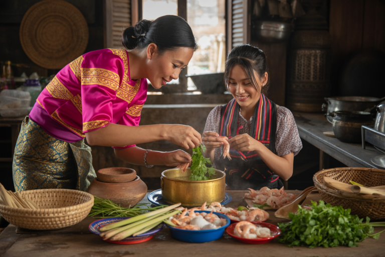 Cambodian Chicken-and-Rice Soup with Shrimp Recipe - Prep