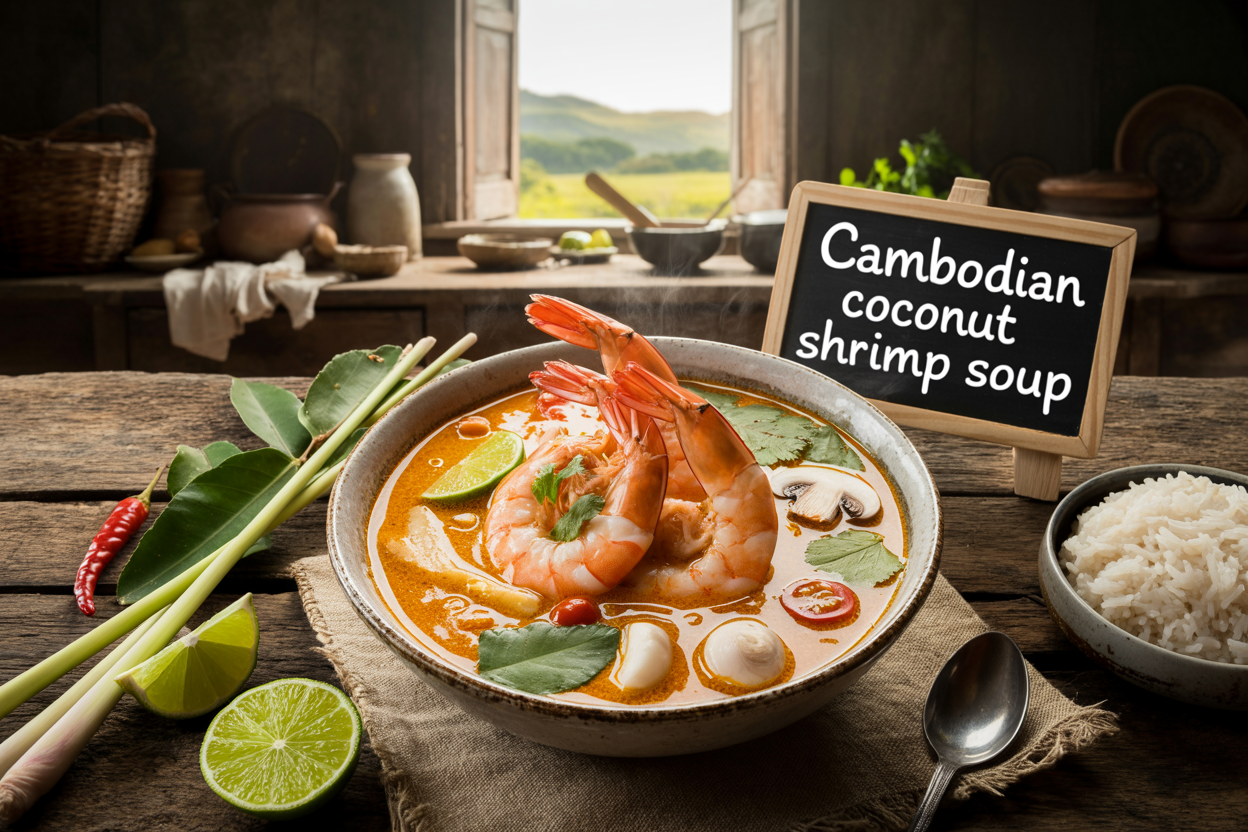 Cambodian Coconut Shrimp Soup Recipe