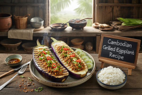 Cambodian Grilled Eggplant Recipe